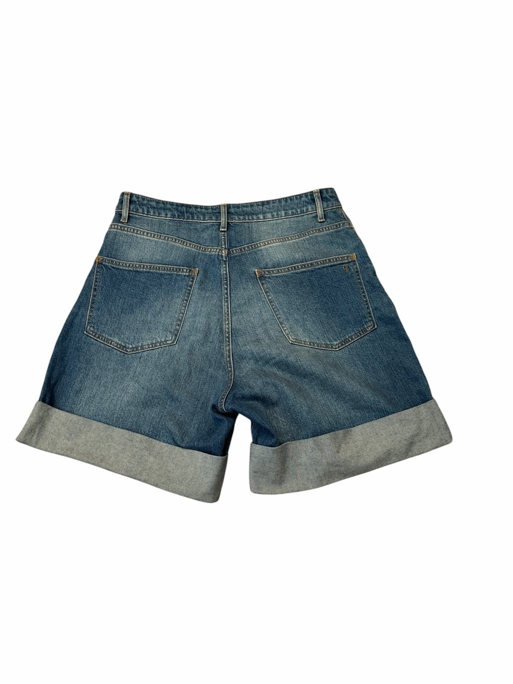 Pilcro Anthropologie The Austyn Blue Denim High-Rise Cuffed Jean Shorts Size 30 - Picture 3 of 8